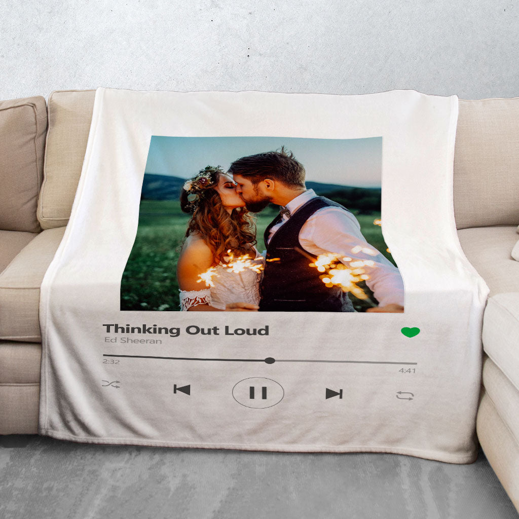 Plaid personnalisé, Polaire, Couple, Mariage, Spotify