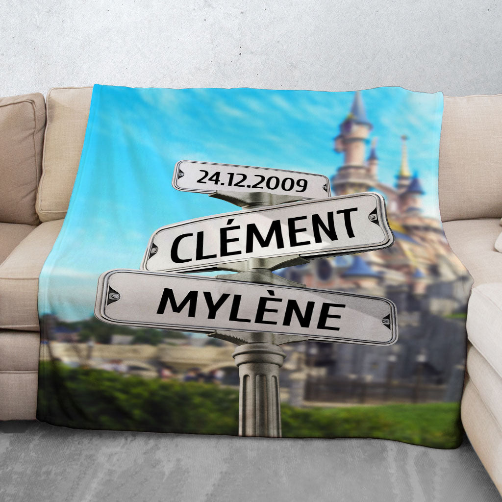 Plaid personnalisé, Polaire, Couple, Mariage, Disney land