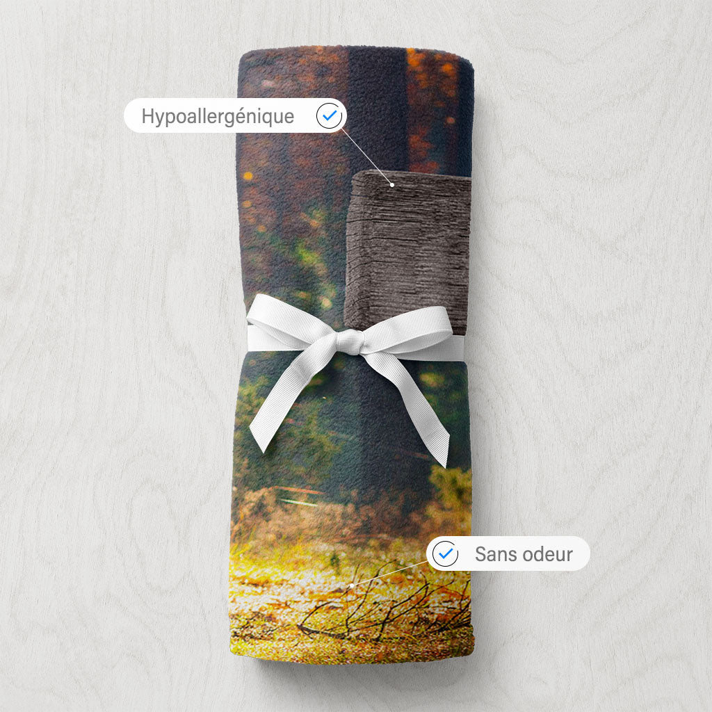 Plaid personnalisé, Prénom, Famille, Forêt Dense