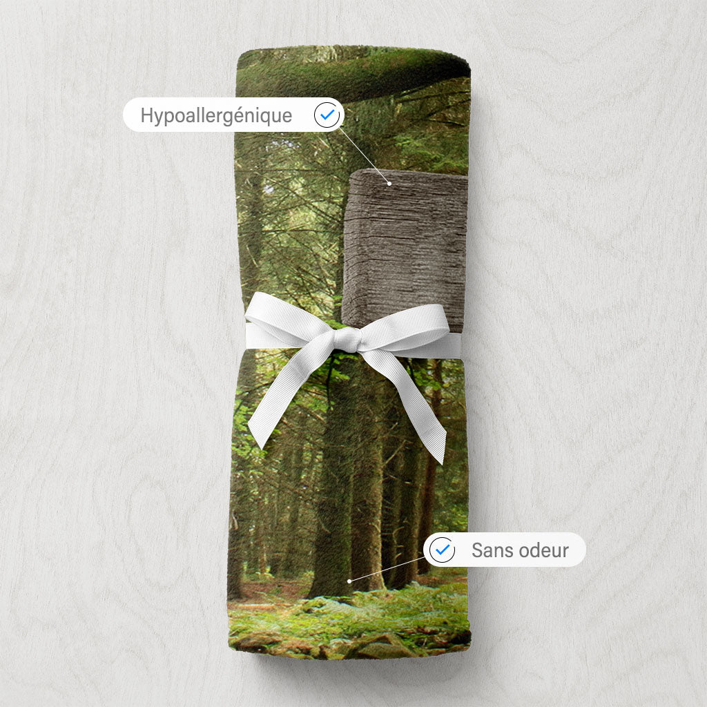 Plaid personnalisé, Prénom, Famille, Forêt grand Arbre