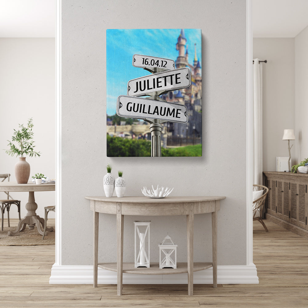 Tableau personnalisé couple, Mariage, Disney land