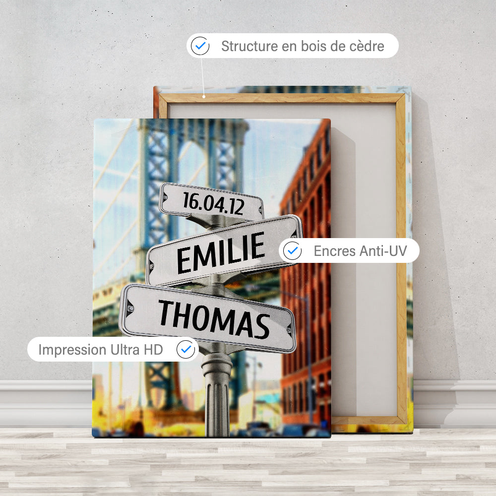 Tableau personnalisé couple, Mariage, Pont New York