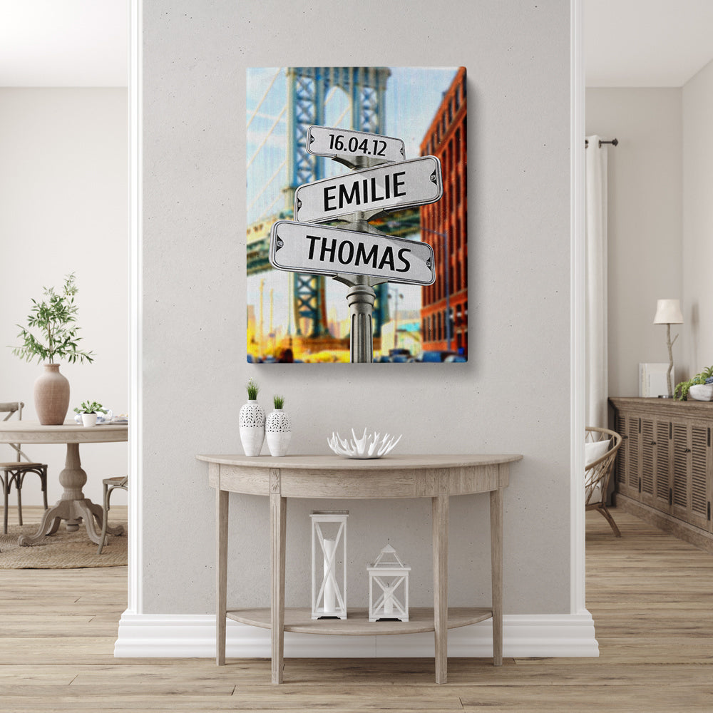 Tableau personnalisé couple, Mariage, Pont New York